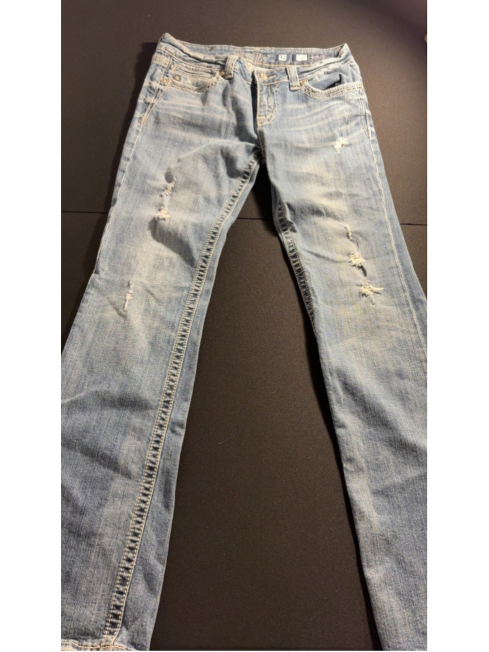 Miss Me Bootcut Distressed Light Wash Jeans Size 32